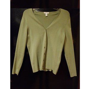 Charter Club Sage Green Sweater Cardigan LIKE NEW
